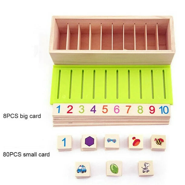 Wooden Sorting Box - Educational Montessori Materials Sorting Toys