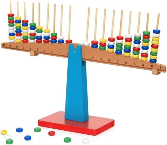 Montessori Wooden Arithmetic Balance Group, Professional Version of Mathematics Teaching Aids Sensorial Early Childhood Education Training