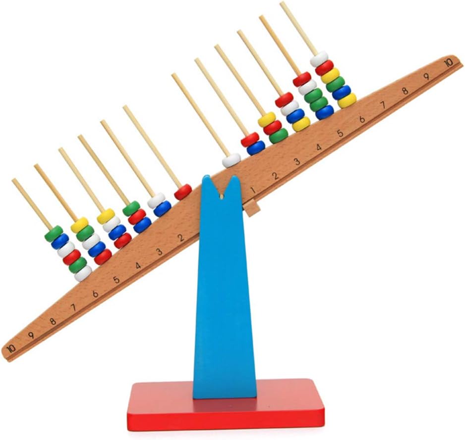 Montessori Wooden Arithmetic Balance Group, Professional Version of Mathematics Teaching Aids Sensorial Early Childhood Education Training