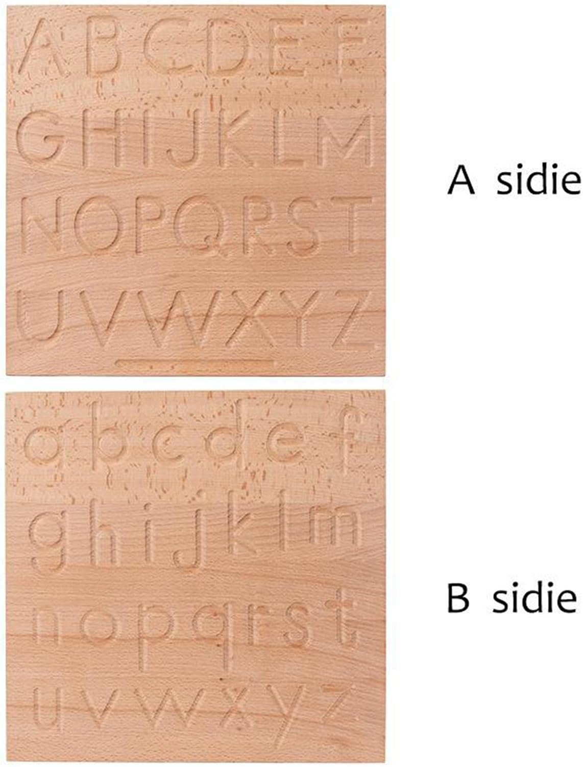 Montessori Alphabet Number Tracing Boards Double Sided Wooden