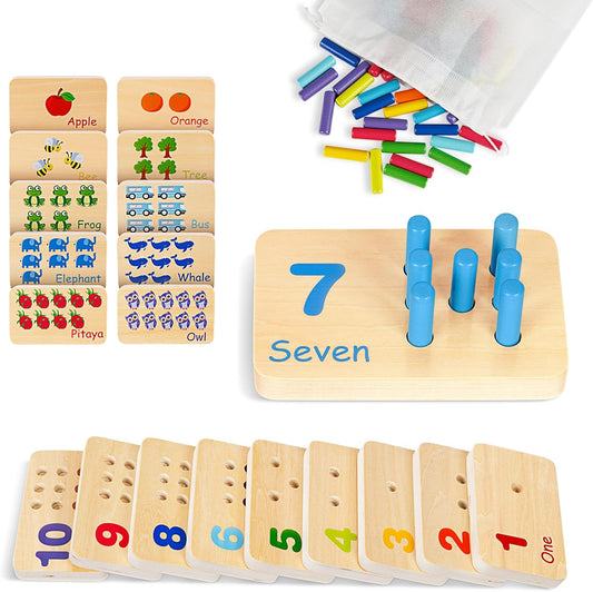 Wooden Number Peg Board