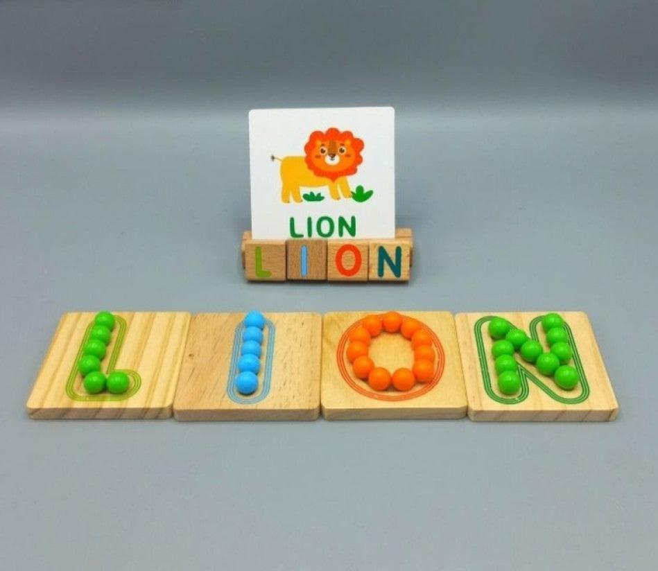 Montessori Letter Pairing Clip Ball Game