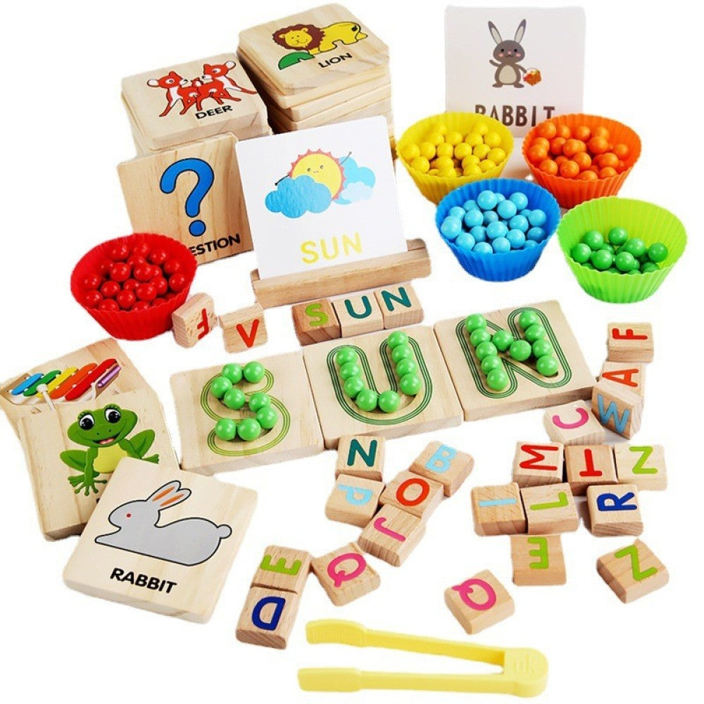 Montessori Letter Pairing Clip Ball Game