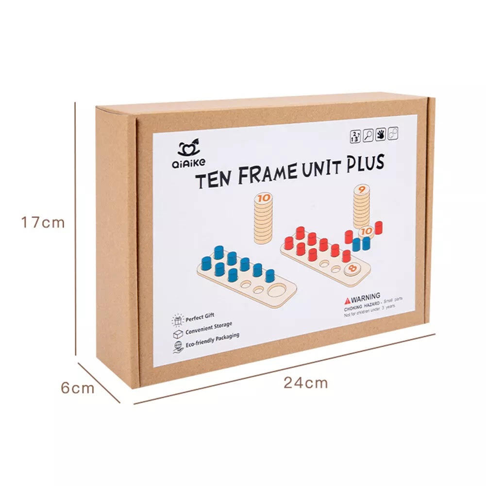 Ten Frame Unit Plus - Kids Montessori Early Education Number Toy