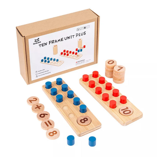 Ten Frame Unit Plus - Kids Montessori Early Education Number Toy