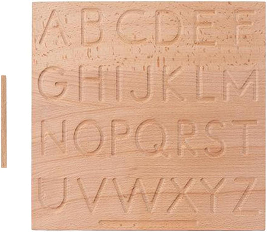 Montessori Alphabet Number Tracing Boards Double Sided Wooden