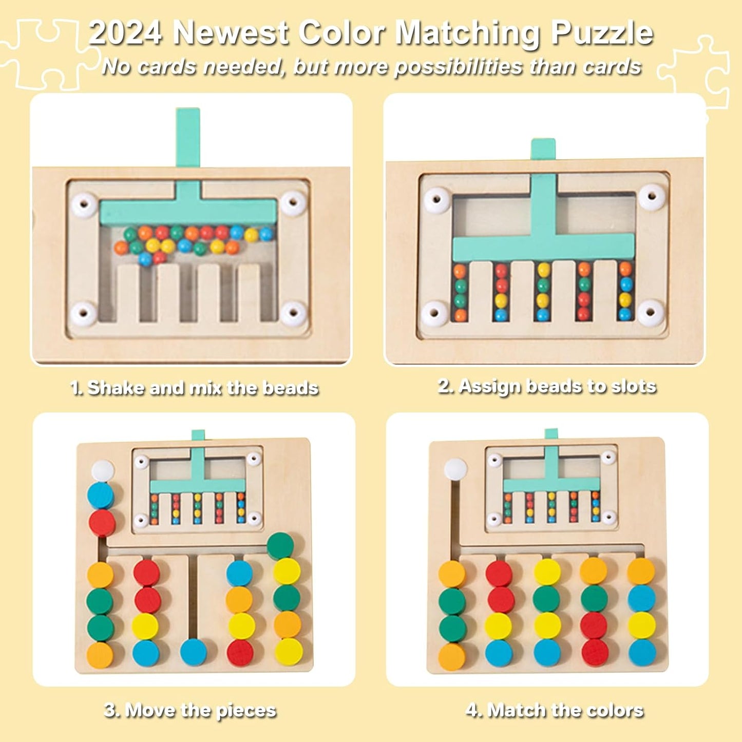 Logical Thinking Color Matching Wooden Puzzle Board (5 Column)