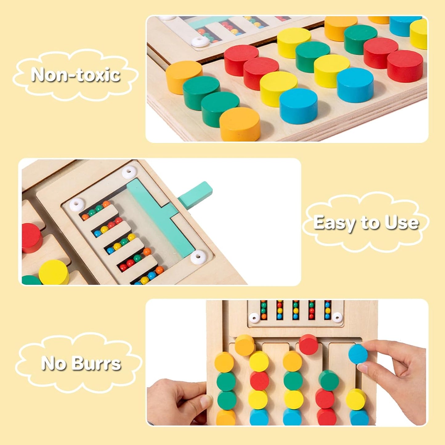 Logical Thinking Color Matching Wooden Puzzle Board (5 Column)