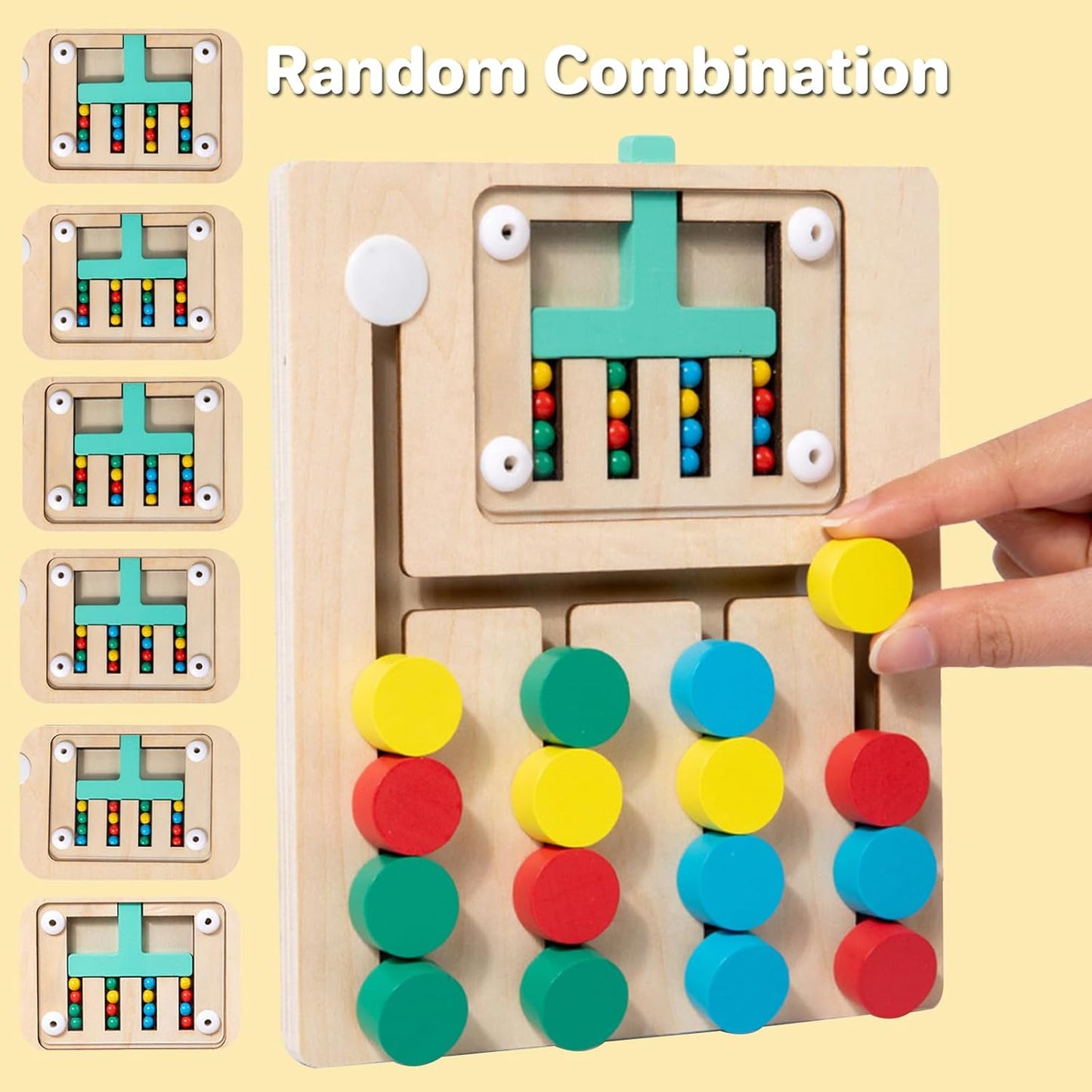Logical Thinking Color Matching Wooden Puzzle Board (5 Column)