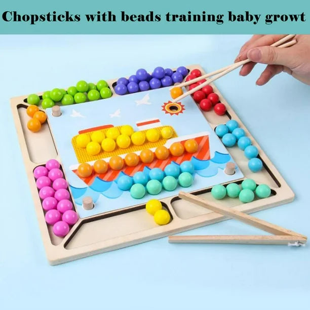 Wooden Clip Beads Puzzle for Hand-Eye Coordination (Butterfly)
